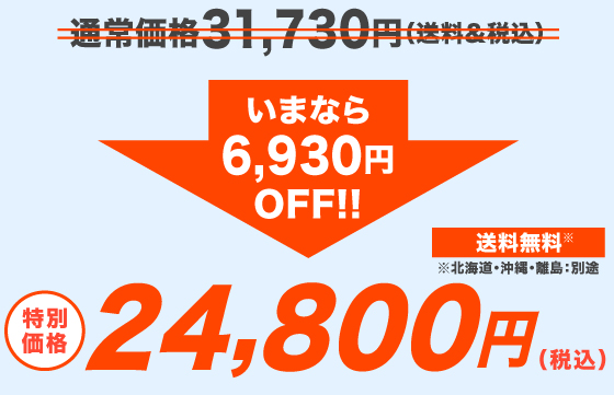 特別価格24,800円（税込）